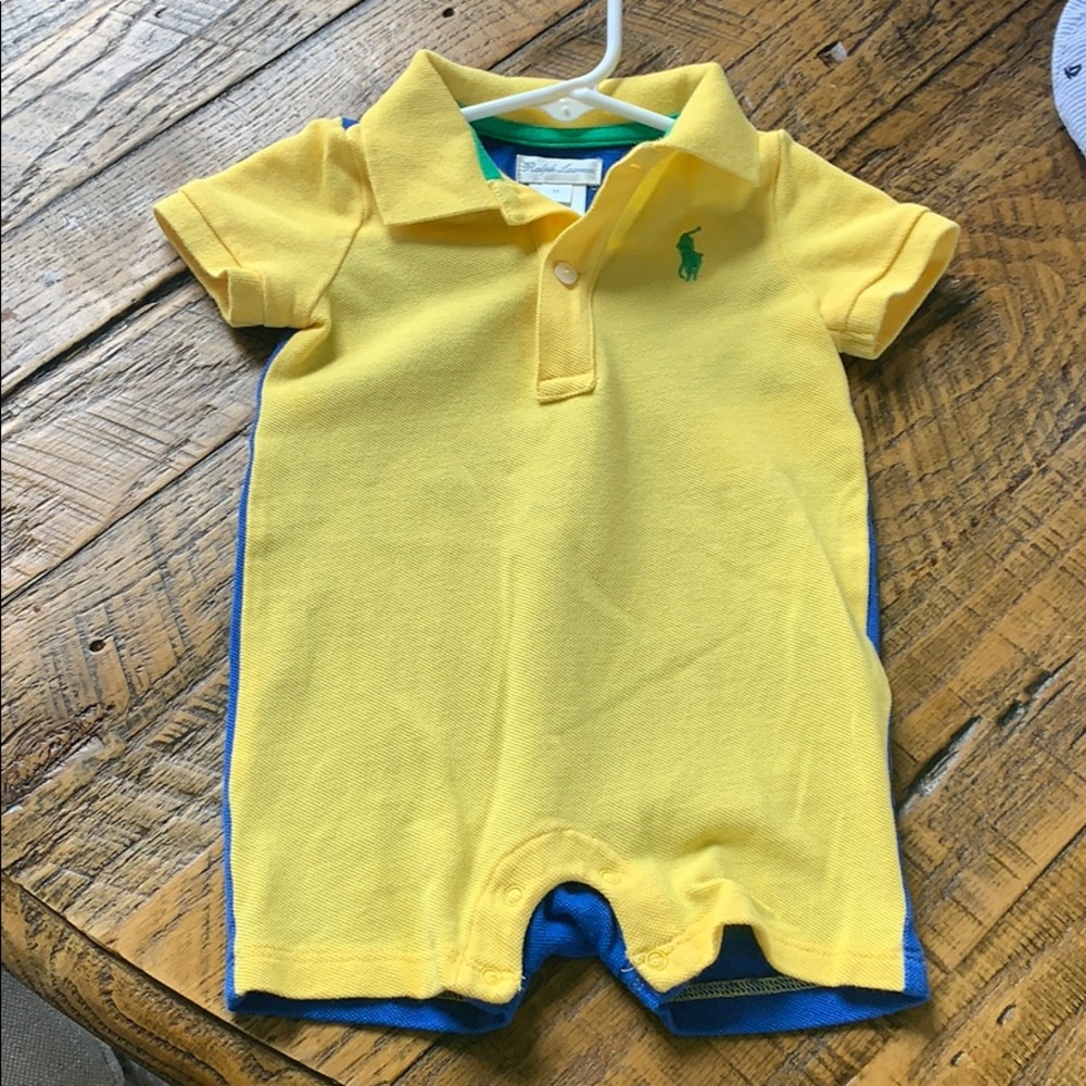 Ralph Lauren Yellow and Blue outfit 9 months